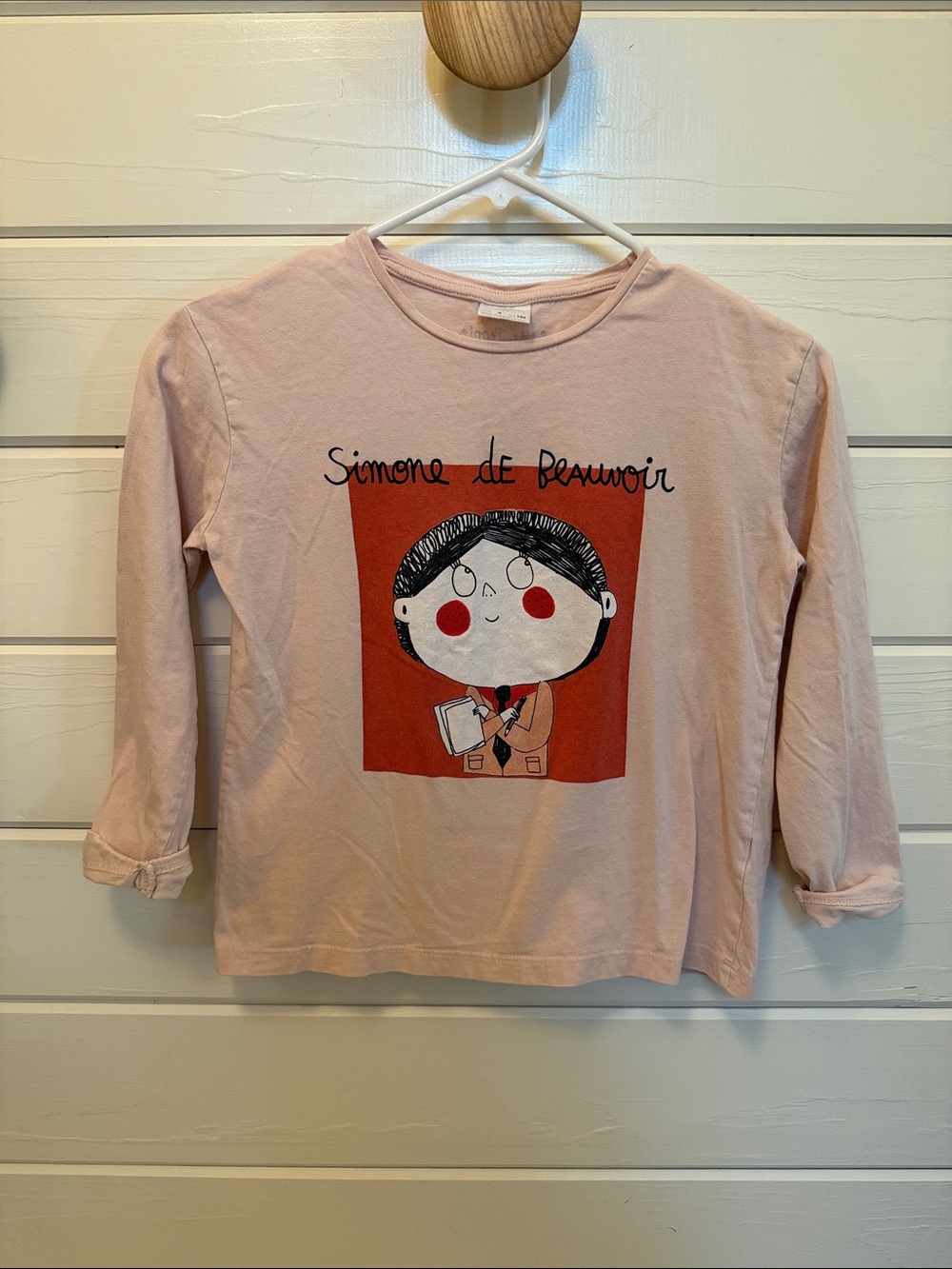 Zara Little People, Big Dreams Simone de Beauvoir Girls Long-Sleeve Tee